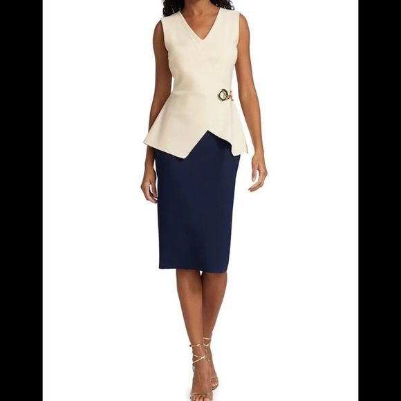 NWT Chiara Boni Ninetta Bicolor Dress Size 2 $750 - Picture 1 of 10